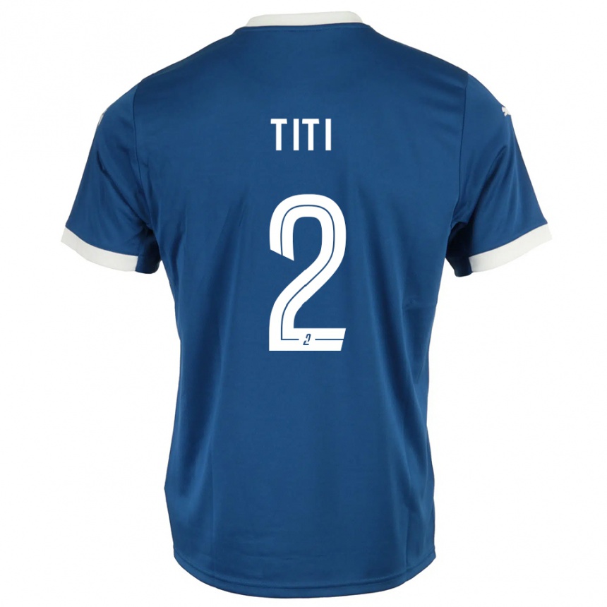 ילדים כדורגל Yvann Titi #2 כחול לבן ג'רזי ביתית 2025/26