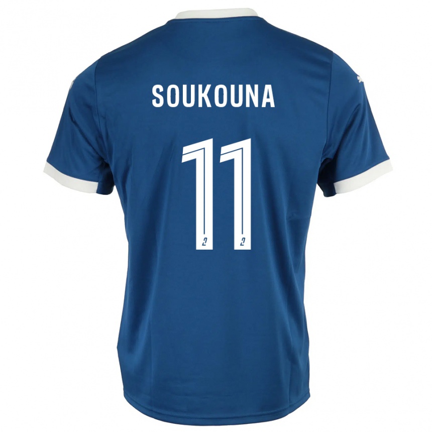 ילדים כדורגל Idrissa Soukouna #11 כחול לבן ג'רזי ביתית 2025/26
