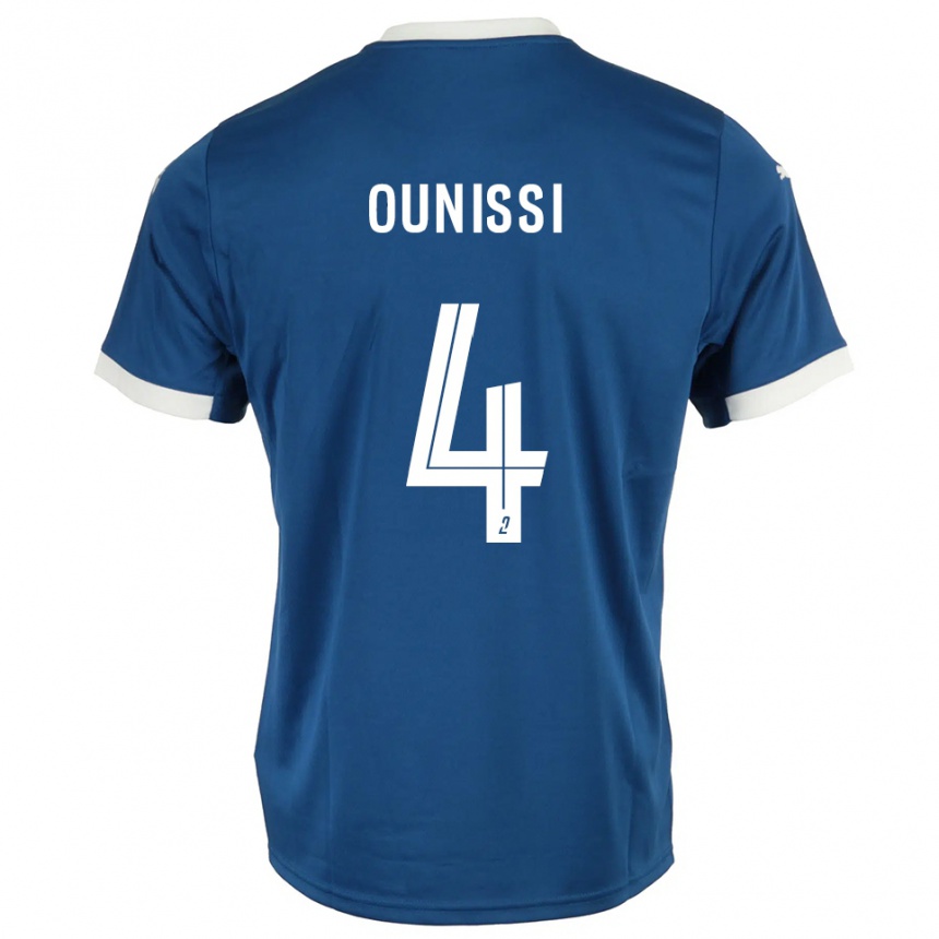 ילדים כדורגל Ilian Ounissi #4 כחול לבן ג'רזי ביתית 2025/26