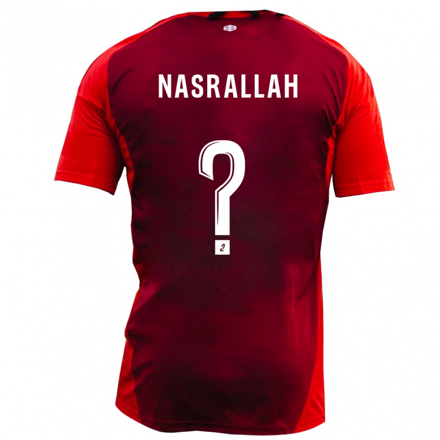 ילדים כדורגל Noham Nasrallah #0 אדום בורגונדי ג'רזי ביתית 2025/26