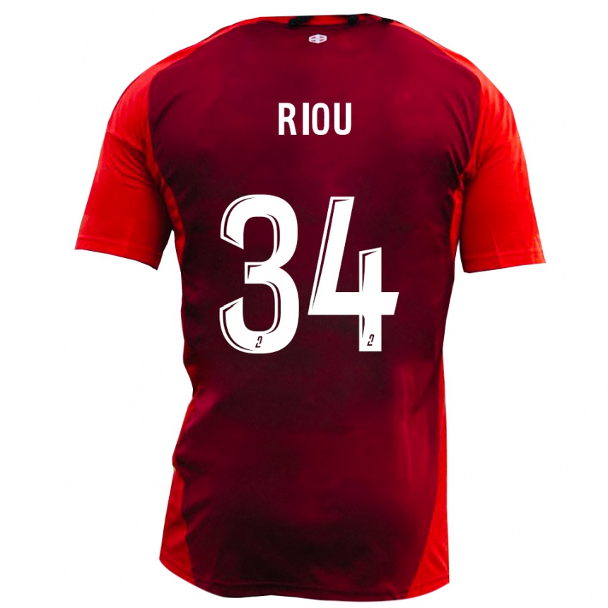 ילדים כדורגל אסטבן ריו #34 אדום בורגונדי ג'רזי ביתית 2025/26