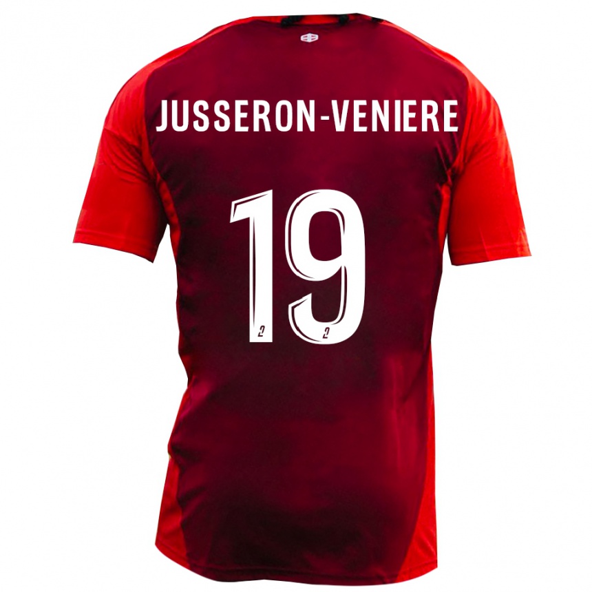 ילדים כדורגל Kilyan Jusseron-Veniere #19 אדום בורגונדי ג'רזי ביתית 2025/26