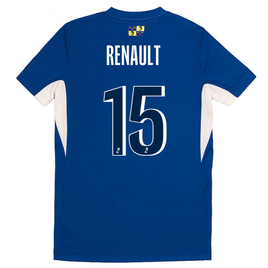 ילדים כדורגל Sylvie Renault #15 כחול נייבי כחול ג'רזי ביתית 2025/26