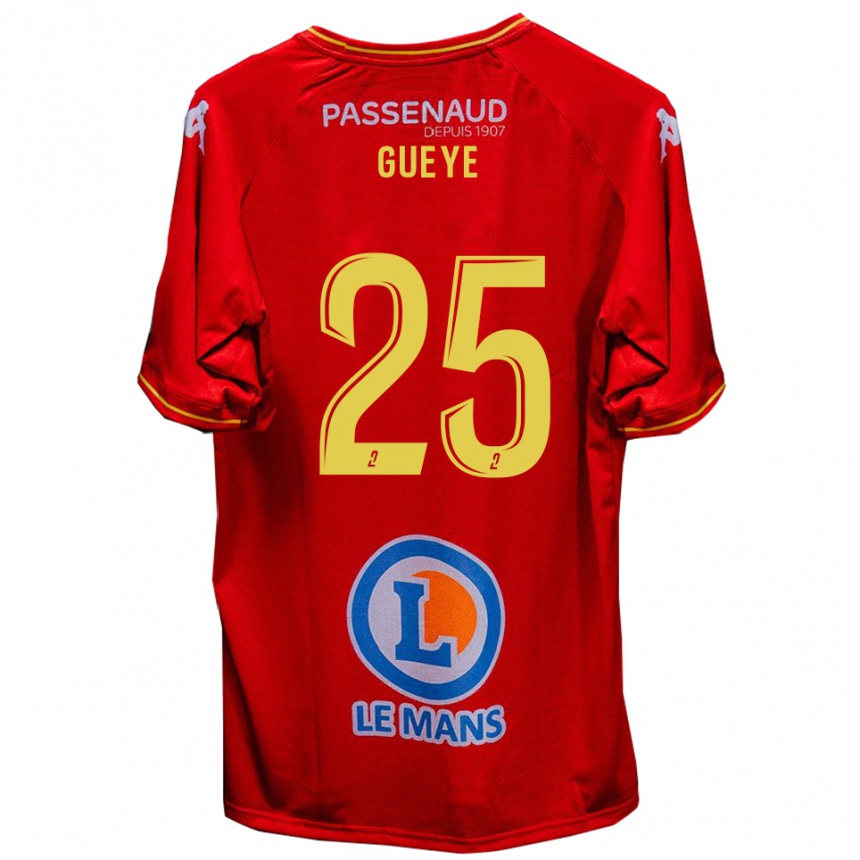 ילדים כדורגל דאם גיי #25 אדום צהוב ג'רזי ביתית 2025/26