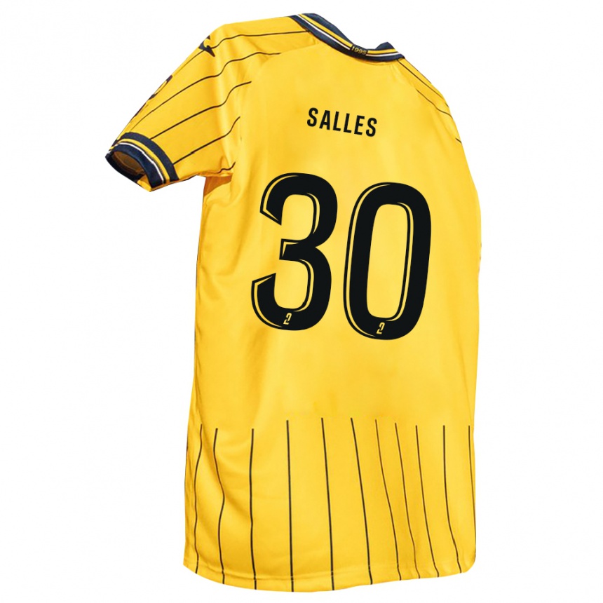 ילדים כדורגל אסטבן סאלס #30 צהוב כחול נייבי ג'רזי ביתית 2025/26