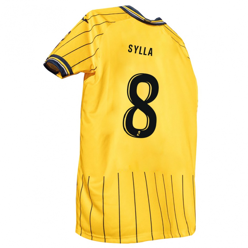 ילדים כדורגל Khalifa Sylla #8 צהוב כחול נייבי ג'רזי ביתית 2025/26