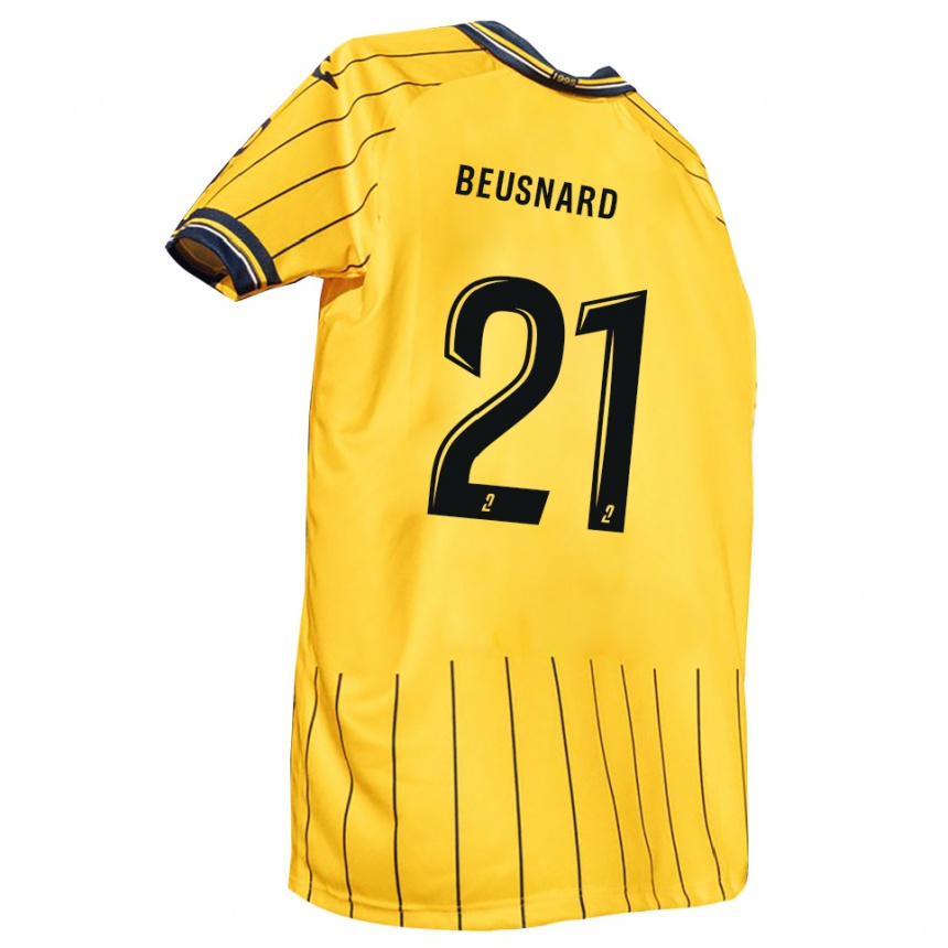 ילדים כדורגל Steeve Beusnard #21 צהוב כחול נייבי ג'רזי ביתית 2025/26