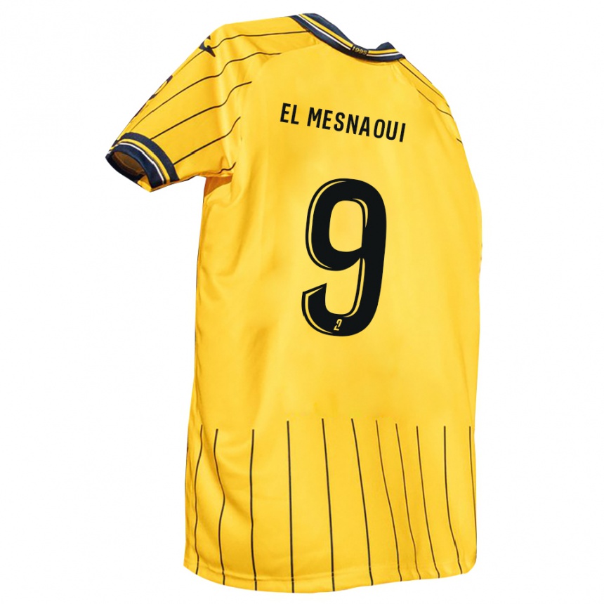 ילדים כדורגל Zayd El Mesnaoui #9 צהוב כחול נייבי ג'רזי ביתית 2025/26