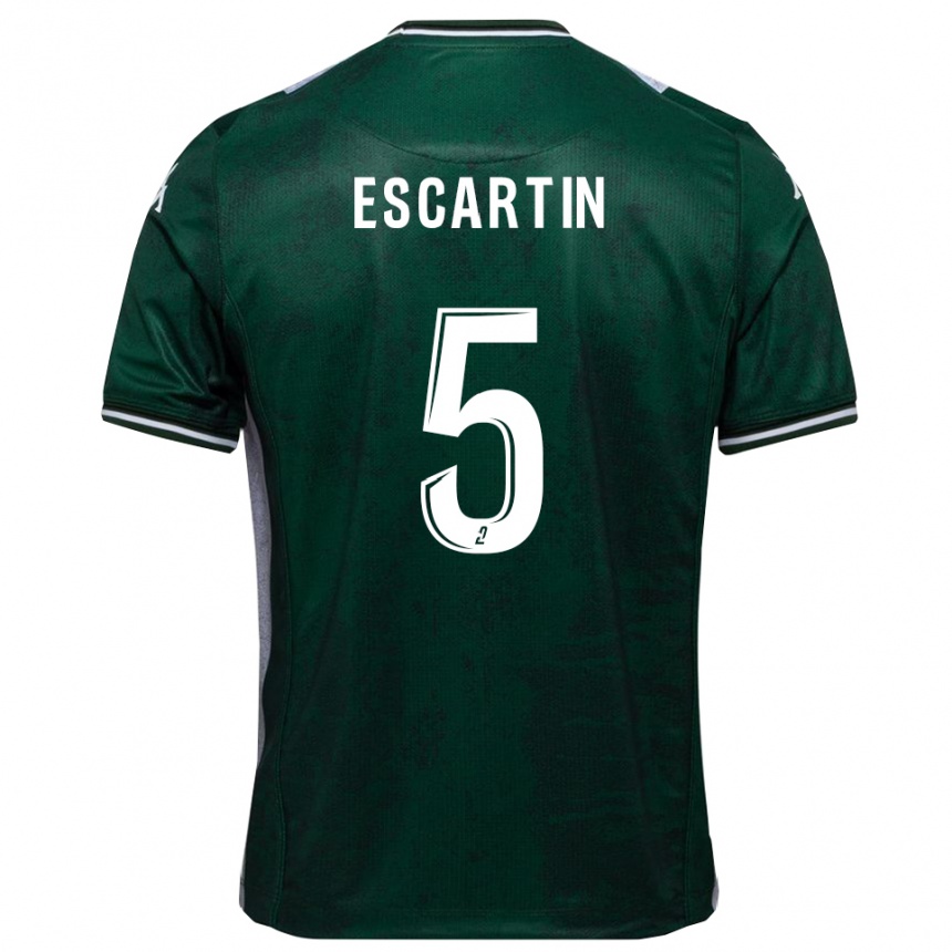 ילדים כדורגל חוסואה אסקרטין #5 ירוק לבן ג'רזי ביתית 2025/26