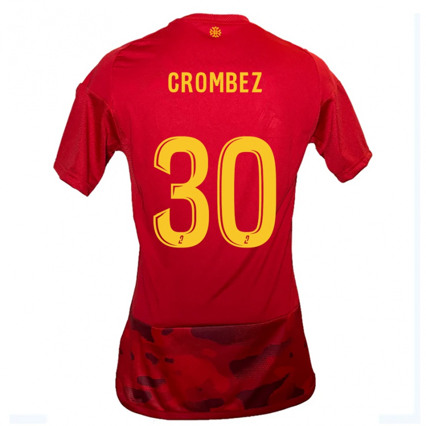 ילדים כדורגל אנזו קרומבז #30 אדום צהוב ג'רזי ביתית 2025/26