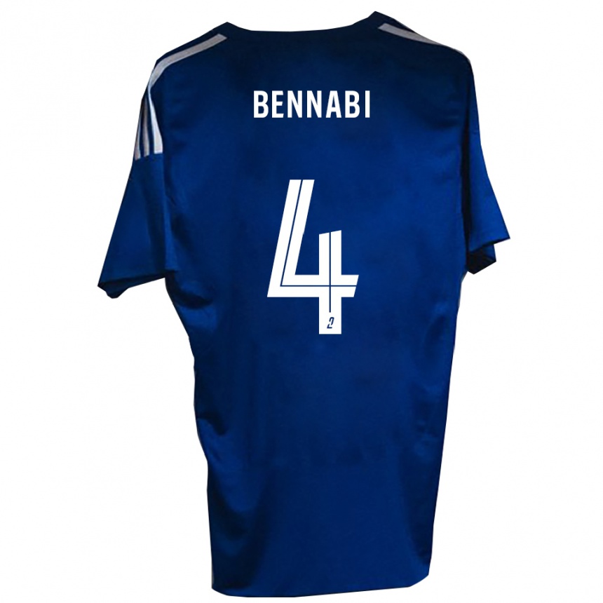 ילדים כדורגל Rayan Bennabi #4 כחול לבן ג'רזי ביתית 2025/26