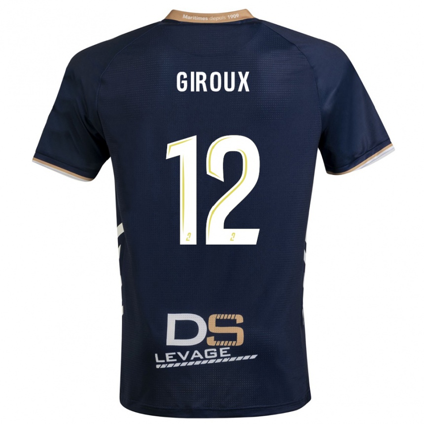 ילדים כדורגל Tom Giroux #12 כחול נייבי זהב ג'רזי ביתית 2025/26