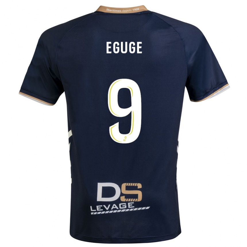 ילדים כדורגל Benny Eguge #9 כחול נייבי זהב ג'רזי ביתית 2025/26