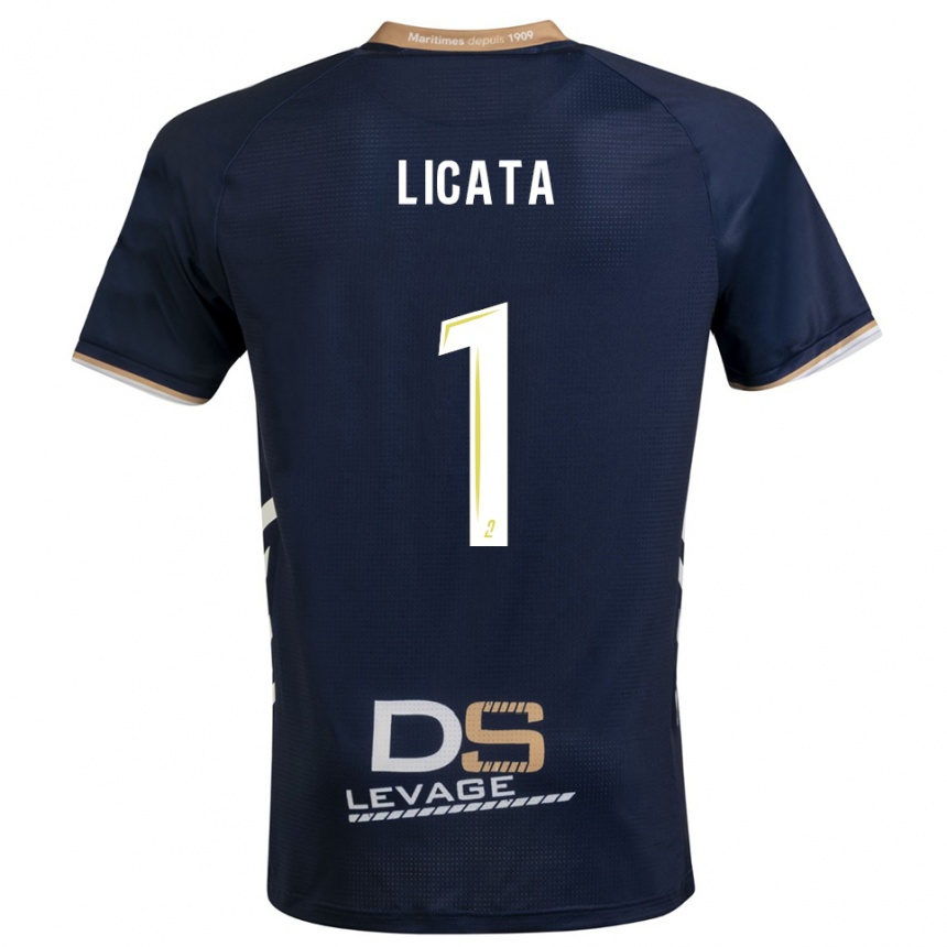 ילדים כדורגל Rafael Licata #1 כחול נייבי זהב ג'רזי ביתית 2025/26