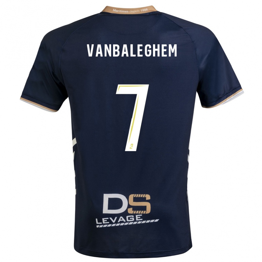 ילדים כדורגל Martin Vanbaleghem #7 כחול נייבי זהב ג'רזי ביתית 2025/26