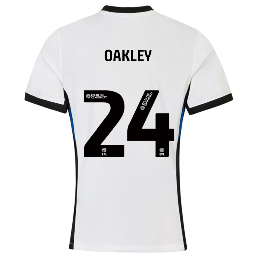 ילדים כדורגל מרסל אוקלי #24 לבן כחול הרחק ג'רזי 2025/26