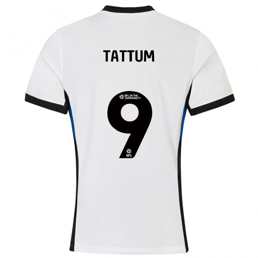 ילדים כדורגל פרנק טטום #9 לבן כחול הרחק ג'רזי 2025/26