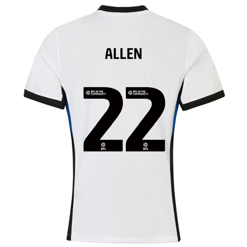 ילדים כדורגל רמי אלן #22 לבן כחול הרחק ג'רזי 2025/26