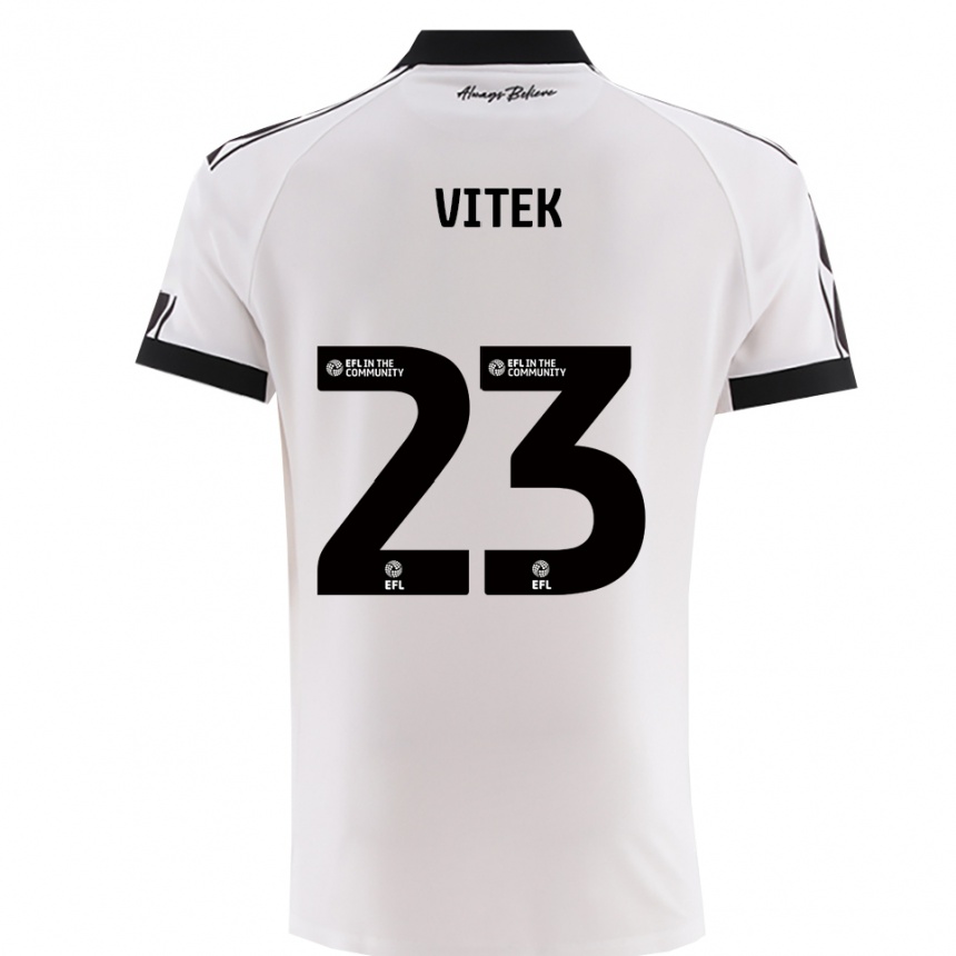ילדים כדורגל ראדק ויטק #23 לבן שחור הרחק ג'רזי 2025/26