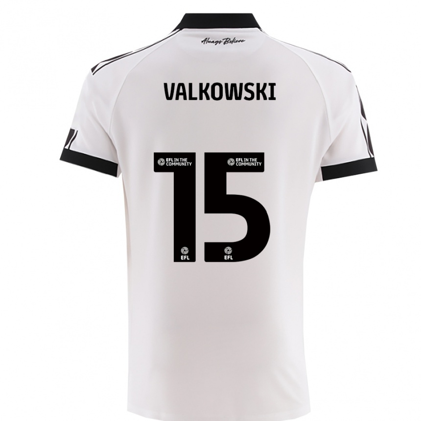 ילדים כדורגל פאבל אולקובסקי #15 לבן שחור הרחק ג'רזי 2025/26