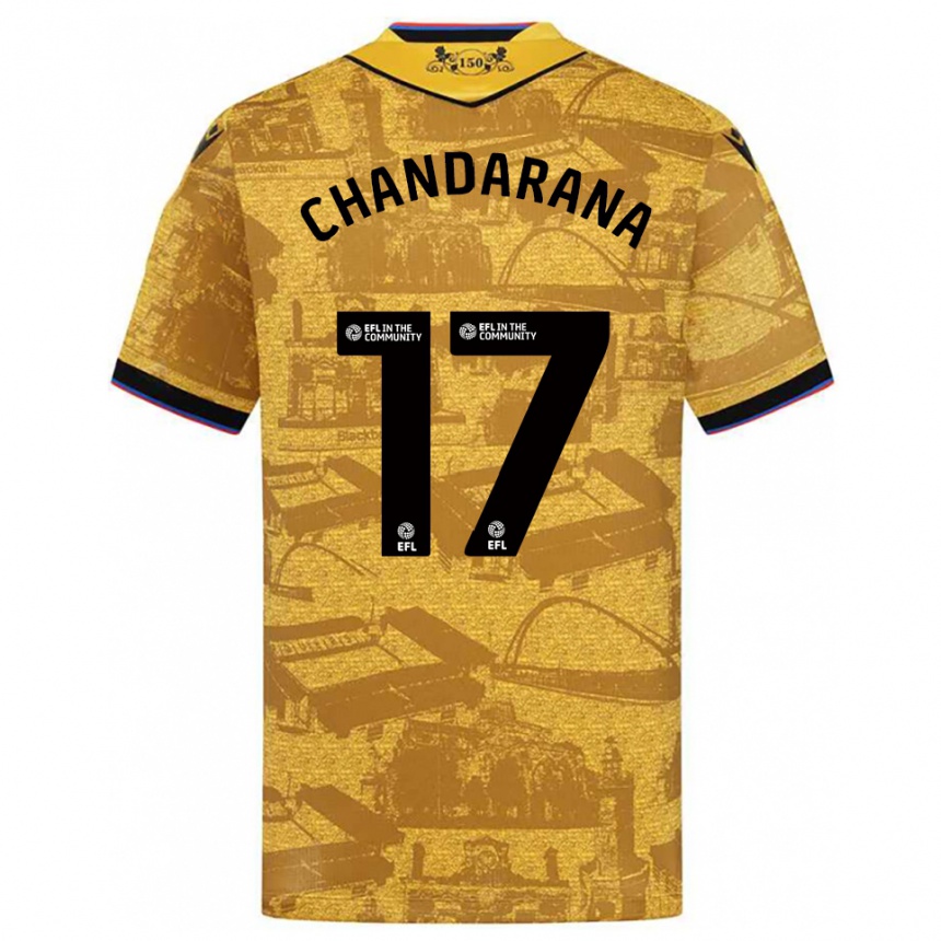 ילדים כדורגל מילי צ'נדרנה #17 זהב שחור הרחק ג'רזי 2025/26