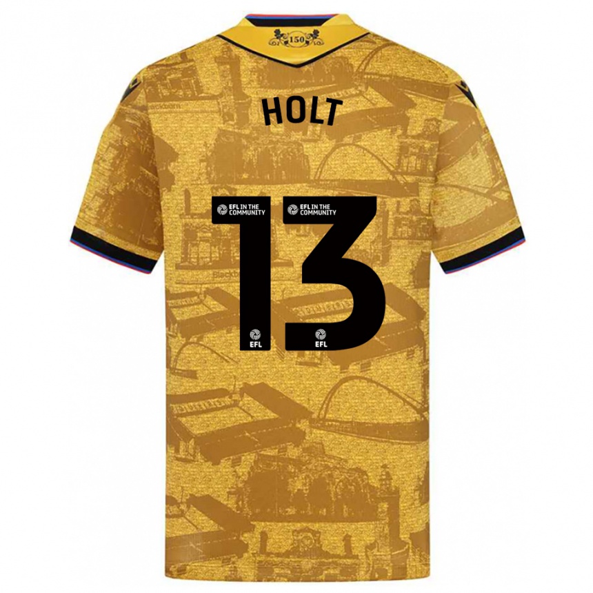 ילדים כדורגל Harry Holt #13 זהב שחור הרחק ג'רזי 2025/26