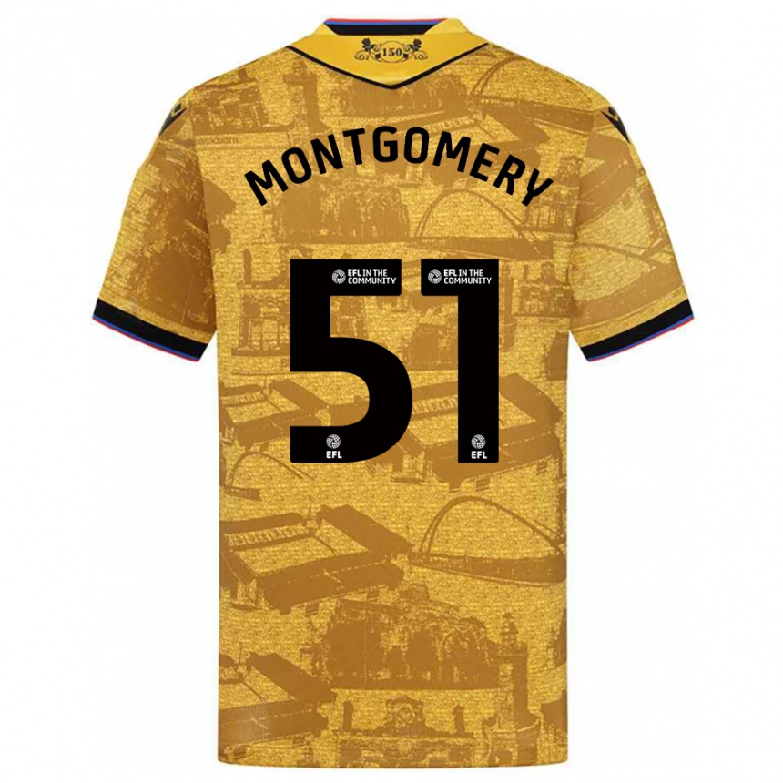 ילדים כדורגל קריסטי מונטגומרי #51 זהב שחור הרחק ג'רזי 2025/26