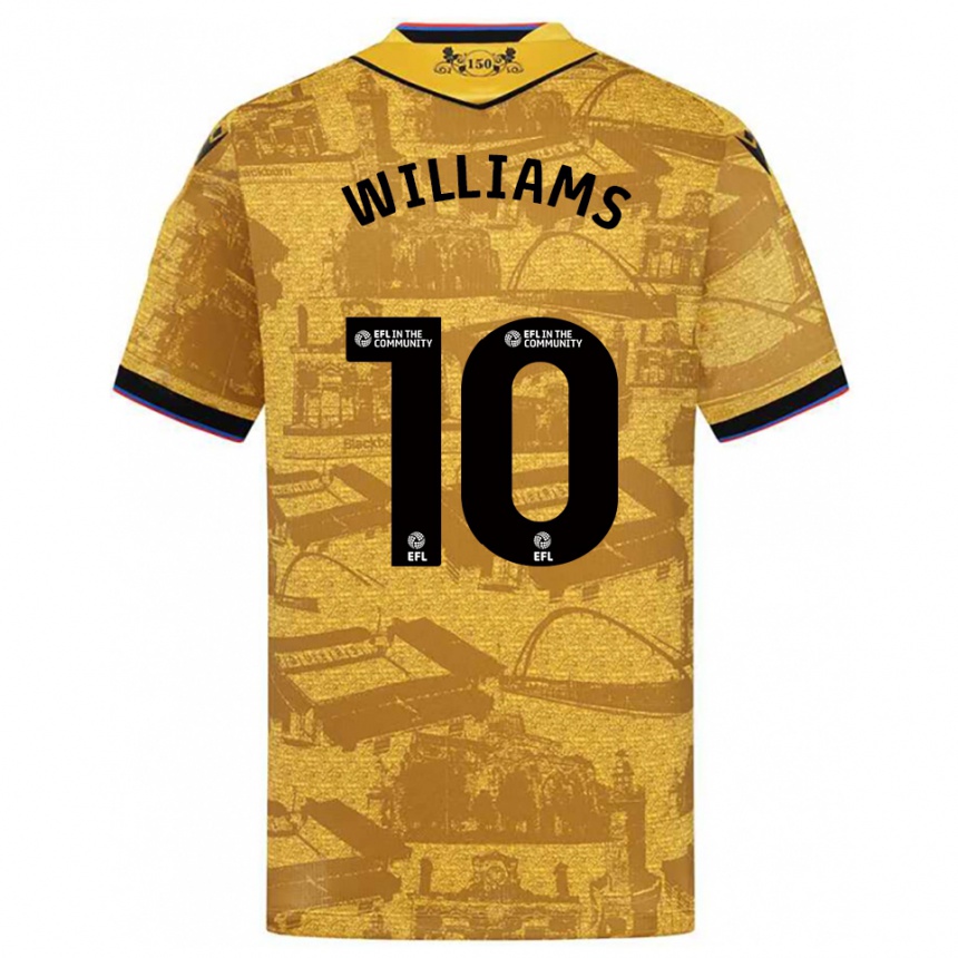 ילדים כדורגל Chloe Williams #10 זהב שחור הרחק ג'רזי 2025/26
