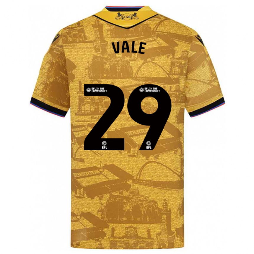 ילדים כדורגל ג'ק וייל #29 זהב שחור הרחק ג'רזי 2025/26