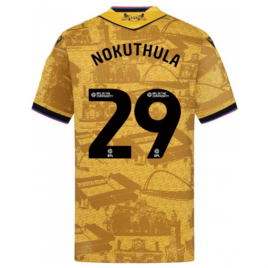 ילדים כדורגל Faith Nokuthula #29 זהב שחור הרחק ג'רזי 2025/26