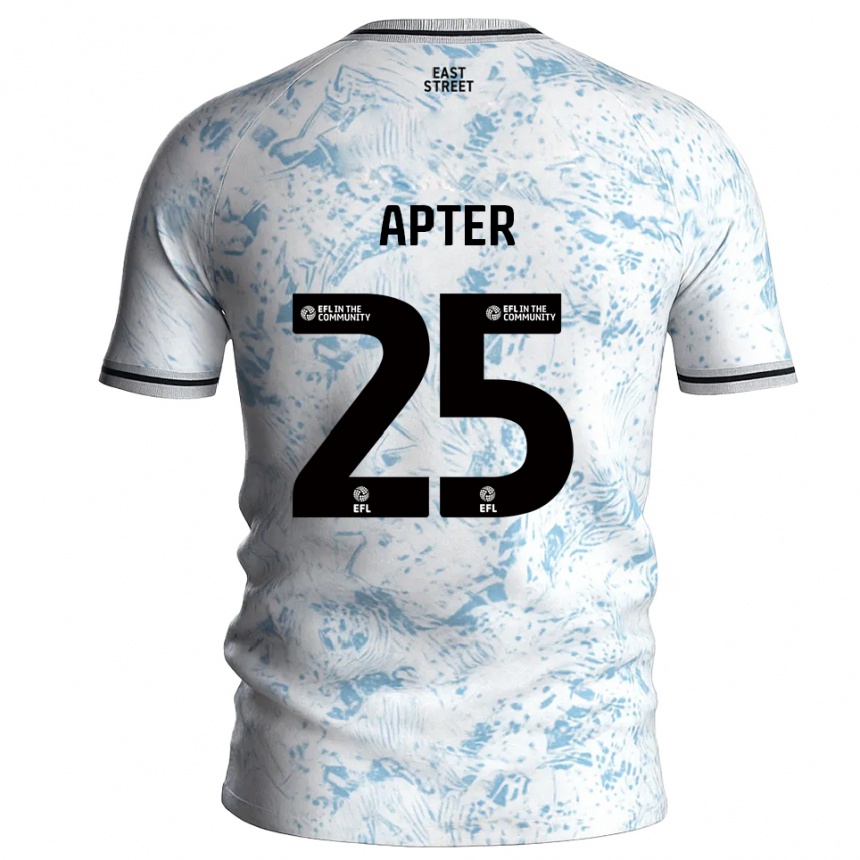 ילדים כדורגל רוב אפטר #25 לבן תכלת הרחק ג'רזי 2025/26