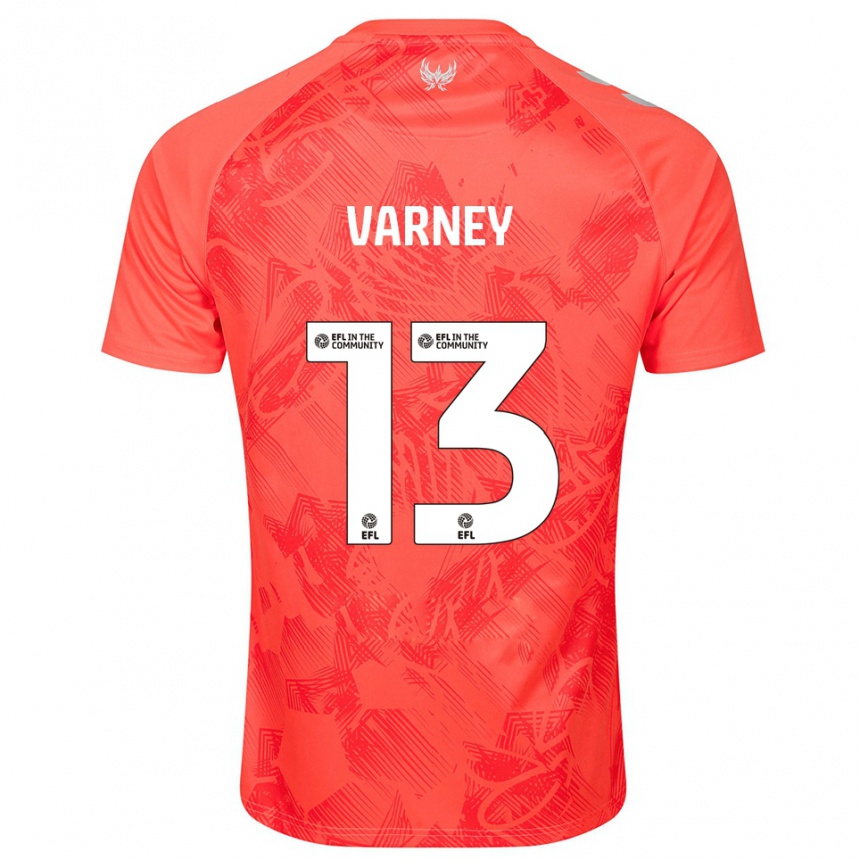 ילדים כדורגל Oscar Varney #13 כתום לבן הרחק ג'רזי 2025/26