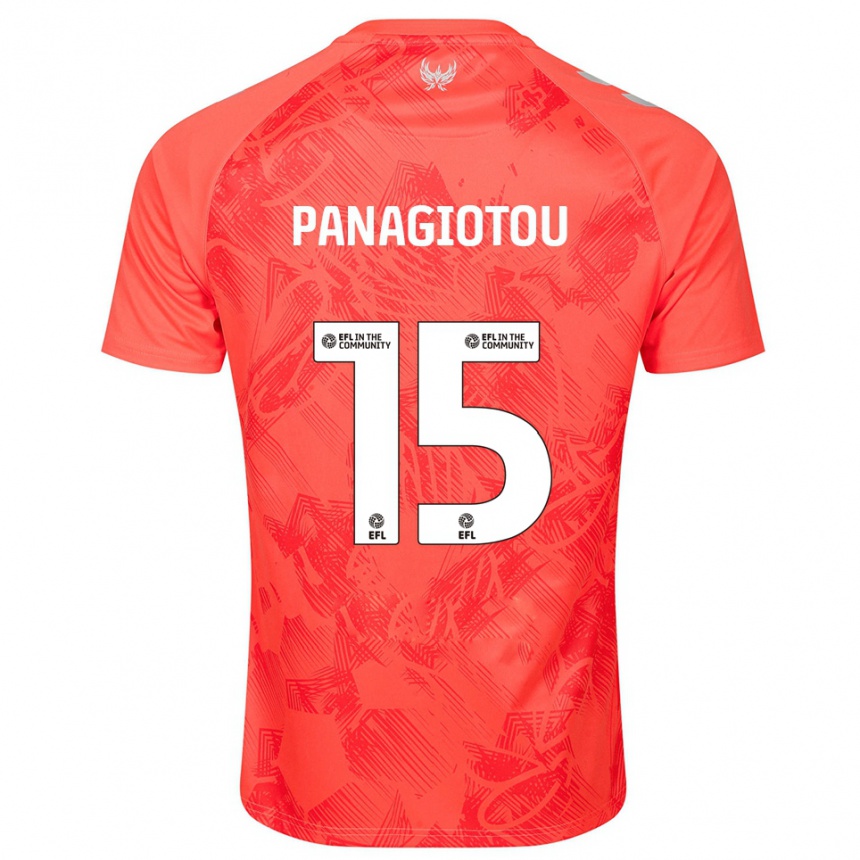 ילדים כדורגל Constantine Panagiotou #15 כתום לבן הרחק ג'רזי 2025/26