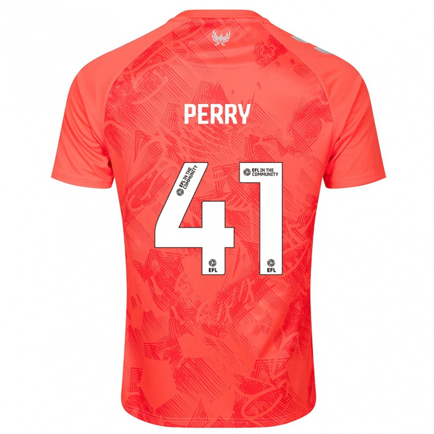 ילדים כדורגל קאלום פרי #41 כתום לבן הרחק ג'רזי 2025/26