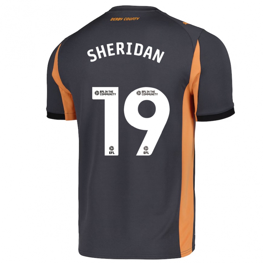 ילדים כדורגל Isabel Sheridan #19 אפור כתום שחור הרחק ג'רזי 2025/26