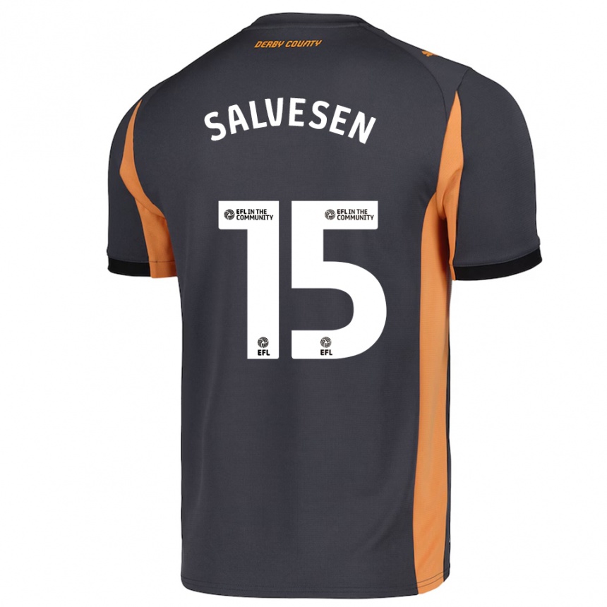 ילדים כדורגל לארס-יורגן סלווסין #15 אפור כתום שחור הרחק ג'רזי 2025/26