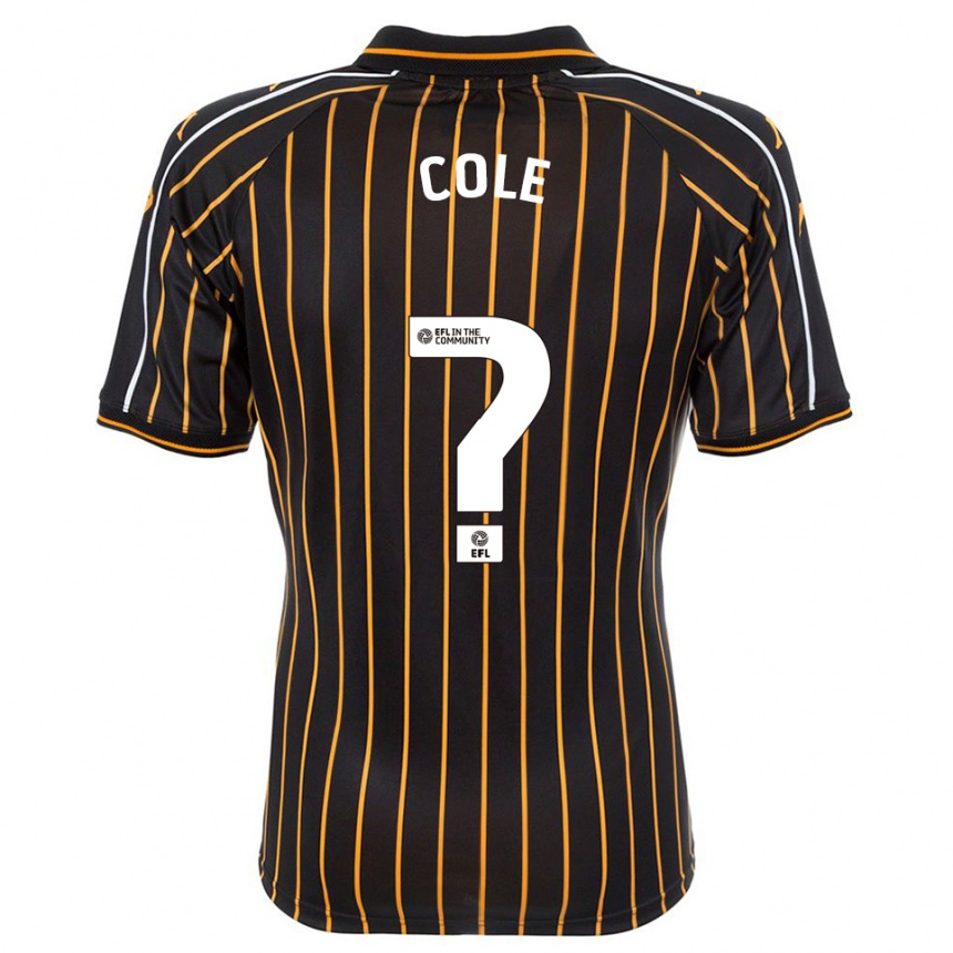 ילדים כדורגל קיידן קול #0 לבן שחור הרחק ג'רזי 2025/26