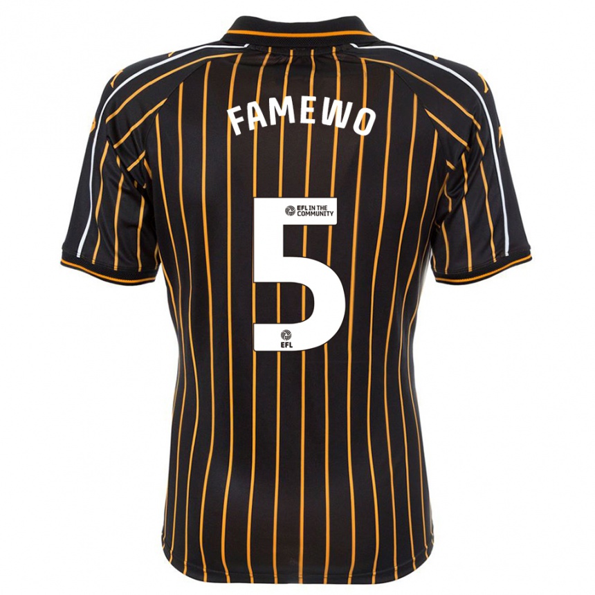 ילדים כדורגל Famewo שלי #5 לבן שחור הרחק ג'רזי 2025/26
