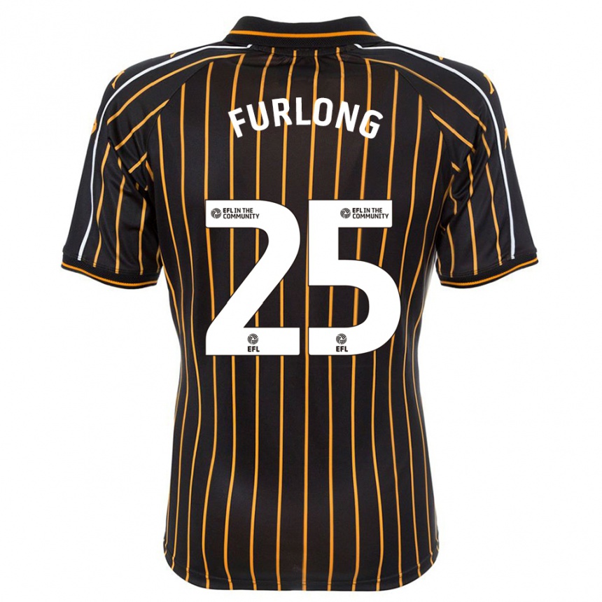 ילדים כדורגל ג'יימס פרלונג #25 לבן שחור הרחק ג'רזי 2025/26