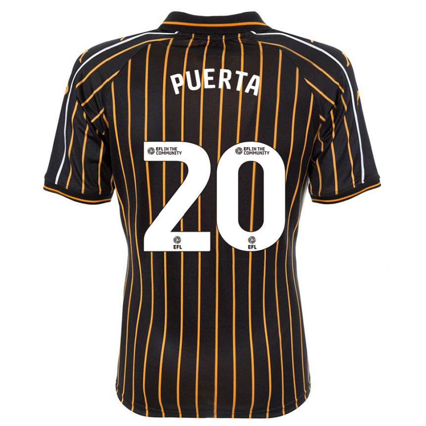 ילדים כדורגל גוסטבו פוארטה #20 לבן שחור הרחק ג'רזי 2025/26 ילדים כדורגל גוסטבו פוארטה #20 לבן שחור הרחק ג'רזי 2025/26