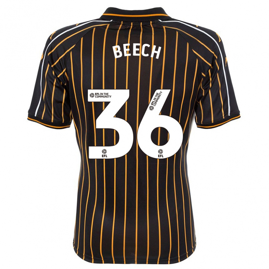 ילדים כדורגל Amy Beech #36 לבן שחור הרחק ג'רזי 2025/26