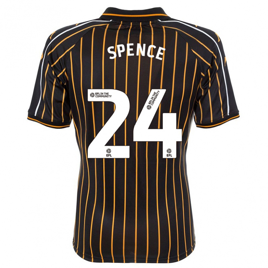 ילדים כדורגל Emily Spence #24 לבן שחור הרחק ג'רזי 2025/26