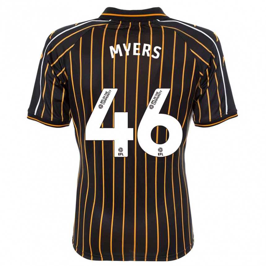 ילדים כדורגל זיין מאיירס #46 לבן שחור הרחק ג'רזי 2025/26