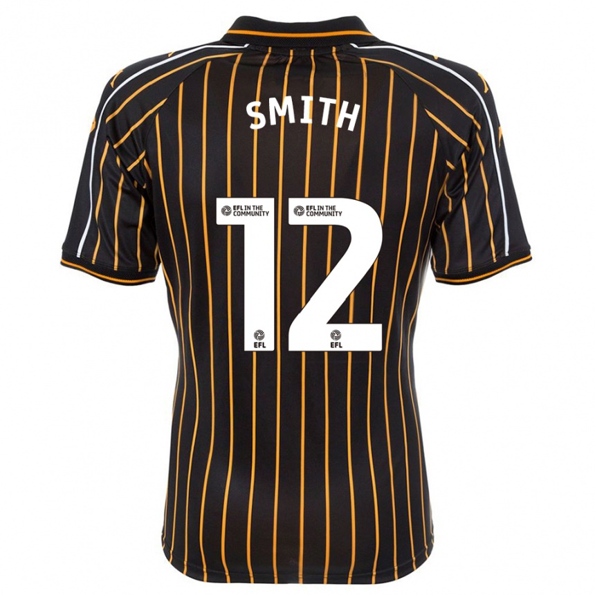 ילדים כדורגל Emily Smith #12 לבן שחור הרחק ג'רזי 2025/26