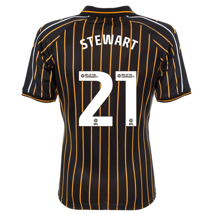 ילדים כדורגל Alice Stewart #21 לבן שחור הרחק ג'רזי 2025/26