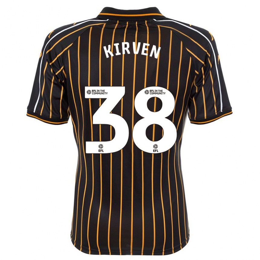 ילדים כדורגל Tess Kirven #38 לבן שחור הרחק ג'רזי 2025/26