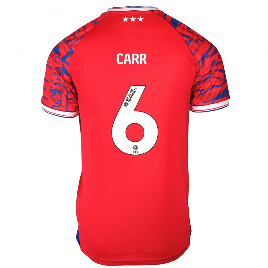 ילדים כדורגל ריאן קאר #6 אדום כחול הרחק ג'רזי 2025/26 ילדים כדורגל ריאן קאר #6 אדום כחול הרחק ג'רזי 2025/26