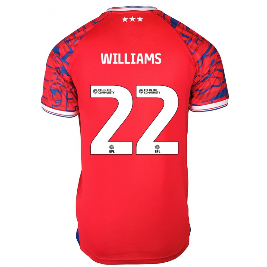 ילדים כדורגל Evie Williams #22 אדום כחול הרחק ג'רזי 2025/26