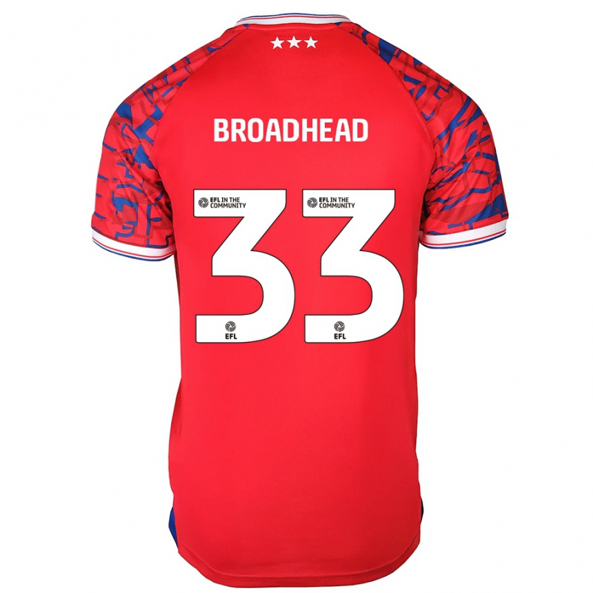 ילדים כדורגל ניית'ן ברודהד #33 אדום כחול הרחק ג'רזי 2025/26