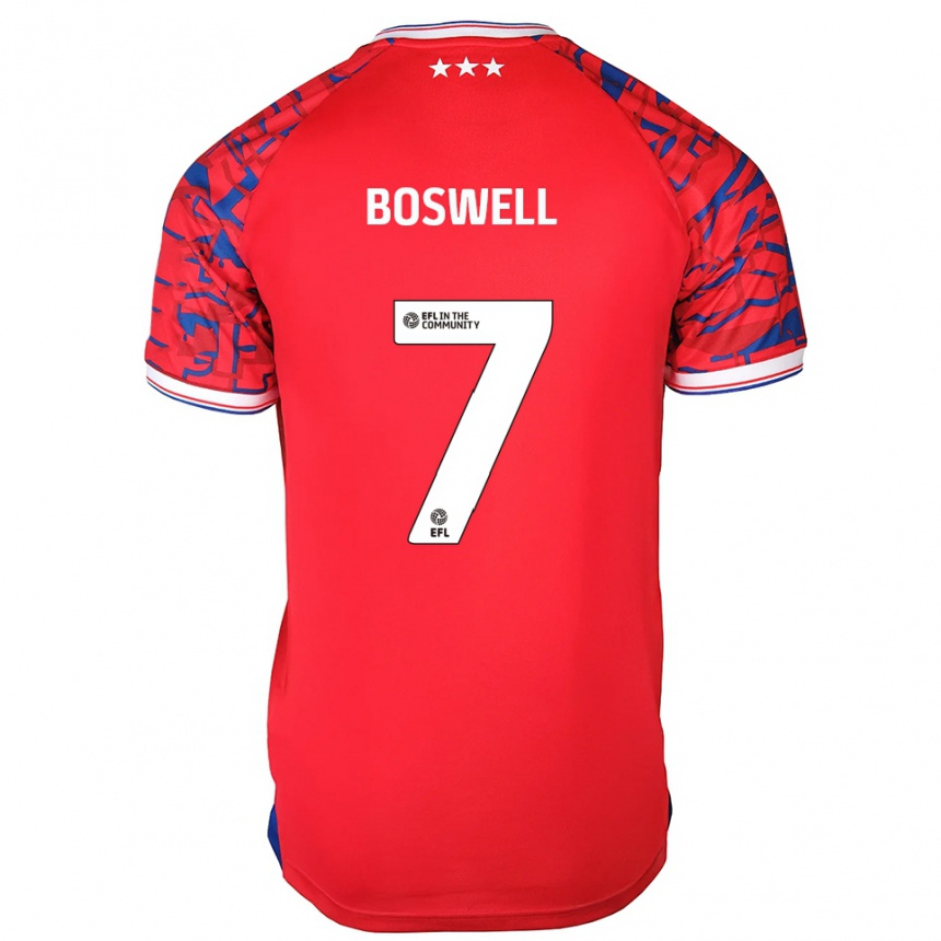 ילדים כדורגל אשטון בוסוול #7 אדום כחול הרחק ג'רזי 2025/26